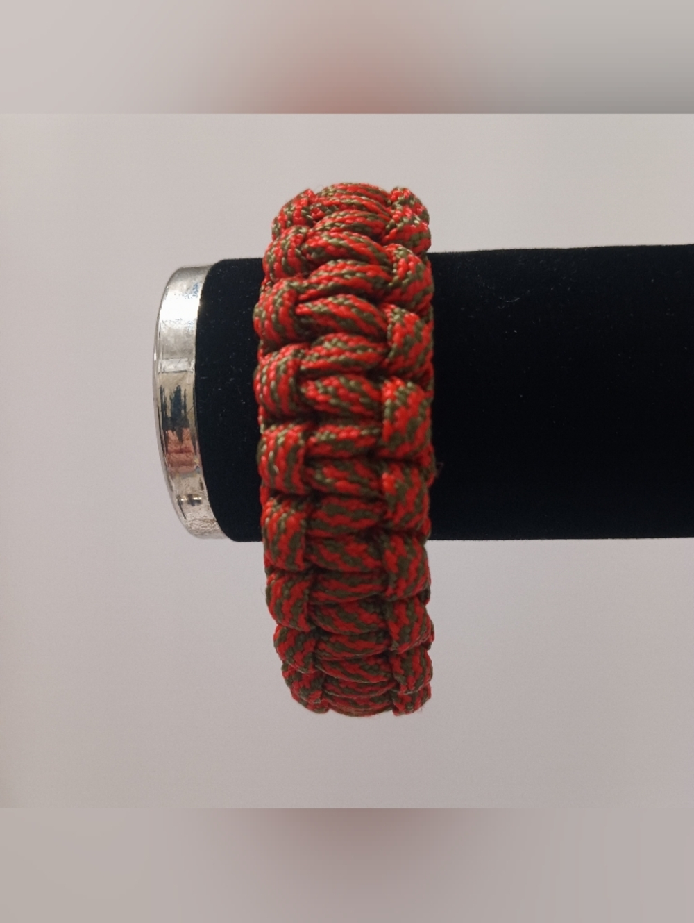 Men's Red Braided Rope Bracelet - Unbranded